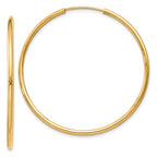 Leslie's 14k 1.5mm Polished Round Endless Hoop Earrings