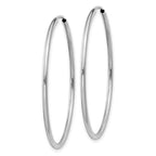 Leslie's 14k White Gold 1.5mm Polished Endless Hoop Earrings - Image 2