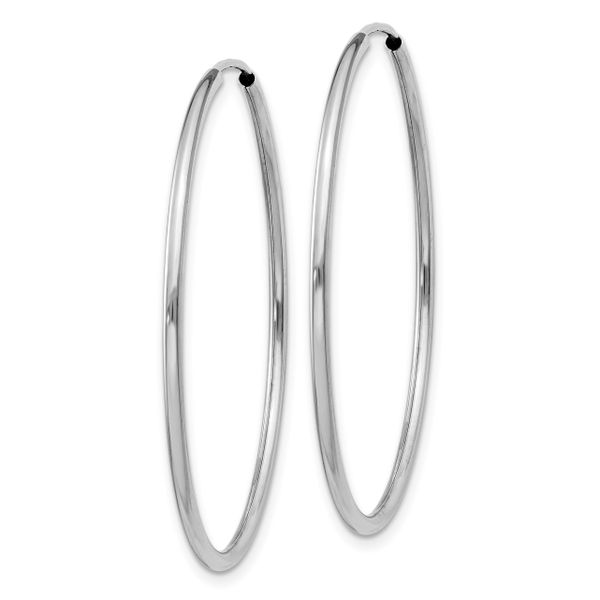 Leslie's 14k White Gold 1.5mm Polished Endless Hoop Earrings - Image 2