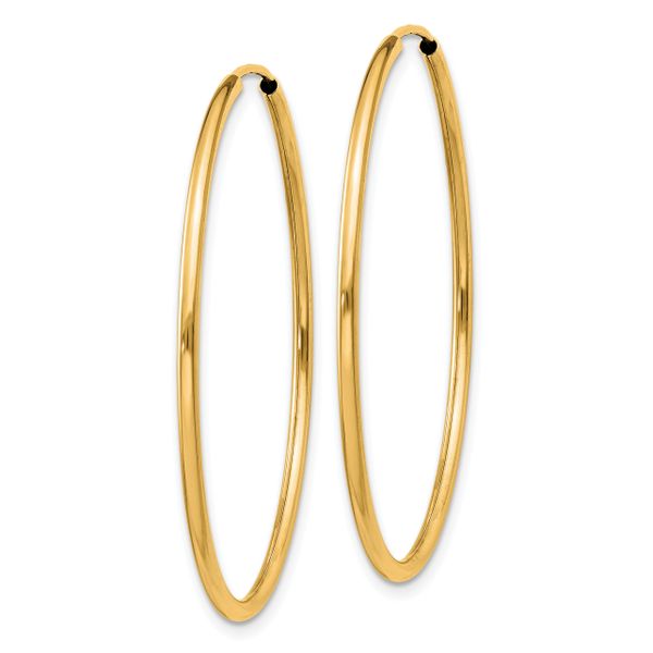 Leslie's 14k 1.5mm Polished Round Endless Hoop Earrings - Image 2