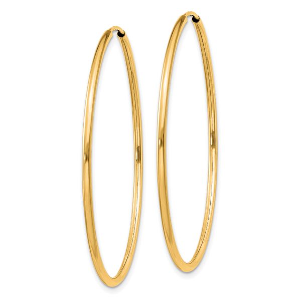 Leslie's 14k 1.5mm Polished Round Endless Hoop Earrings - Image 2