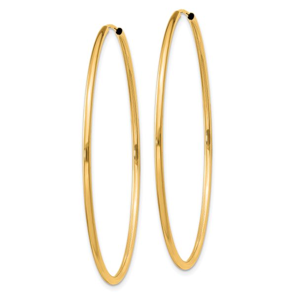 Leslie's 14k 1.5mm Polished Round Endless Hoop Earrings - Image 2