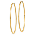 Leslie's 14k 1.5mm Polished Round Endless Hoop Earrings - Image 2