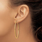 Leslie's 14k 1.5mm Polished Round Endless Hoop Earrings - Image 3