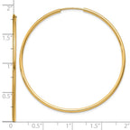 Leslie's 14k 1.5mm Polished Round Endless Hoop Earrings - Image 4
