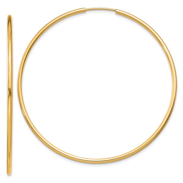 Leslie's 14k 1.5mm Polished Round Endless Hoop Earrings