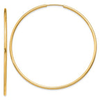 Leslie's 14k 1.5mm Polished Round Endless Hoop Earrings