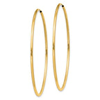 Leslie's 14k 1.5mm Polished Round Endless Hoop Earrings - Image 2