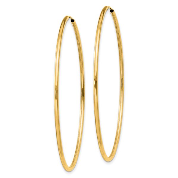 Leslie's 14k 1.5mm Polished Round Endless Hoop Earrings - Image 2