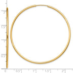 Leslie's 14k 1.5mm Polished Round Endless Hoop Earrings - Image 4