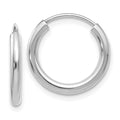 Leslie's 14k White Gold Polished Endless 2mm Hoop Earrings