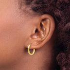 Leslie's 14k Polished Round Endless 2mm Hoop Earrings - Image 3