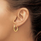 Leslie's 14k Polished Round Endless 2mm Hoop Earrings - Image 3