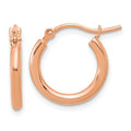 Leslie's 14k Rose Gold Polished 2x15mm Polished Hoop Earrings