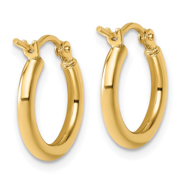 Leslie's 14k Polished 2x15mm Polished Hoop Earrings - Image 4