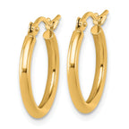 Leslie's 14k Polished 2x17.5mm Polished Hoop Earrings - Image 2