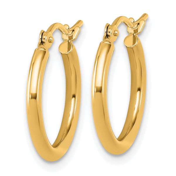 Leslie's 14k Polished 2x17.5mm Polished Hoop Earrings - Image 2