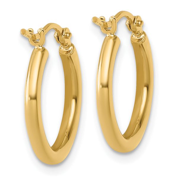 Leslie's 14k Polished 2x17.5mm Polished Hoop Earrings - Image 4