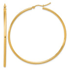 Leslie's 14k Polished 2x55mm Polished Hoop Earrings