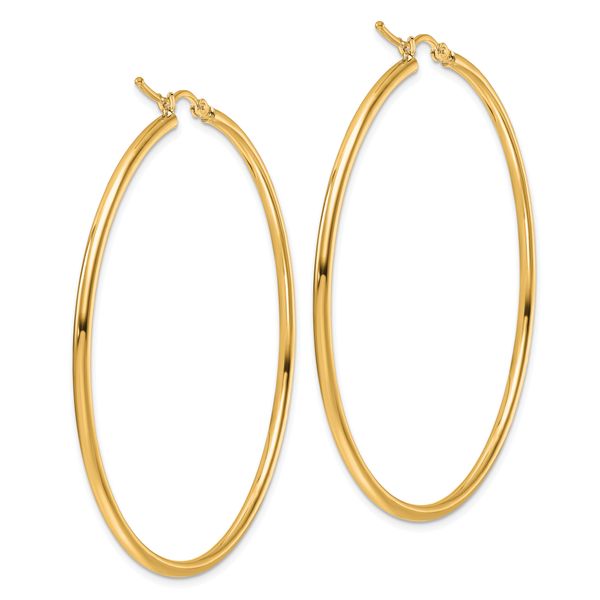 Leslie's 14k Polished 2x55mm Polished Hoop Earrings - Image 4