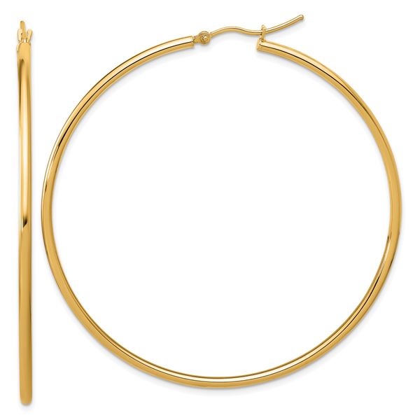 Leslie's 14k Polished 2x60mm Polished Hoop Earrings