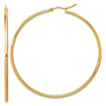 Leslie's 14k Polished 2x60mm Polished Hoop Earrings