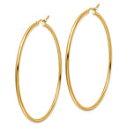 Leslie's 14k Polished 2x60mm Polished Hoop Earrings - Image 2