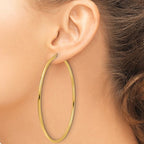 Leslie's 14k Polished 2x65mm Polished Hoop Earrings - Image 3