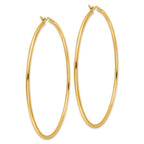 Leslie's 14k Polished 2x65mm Polished Hoop Earrings - Image 4