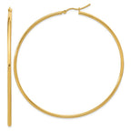 Leslie's 14k Polished 2x70mm Polished Hoop Earrings