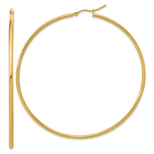 Leslie's 14k Polished 2x70mm Polished Hoop Earrings