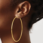 Leslie's 14k Polished 2x70mm Polished Hoop Earrings - Image 3
