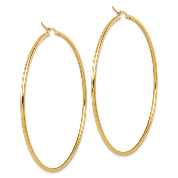 Leslie's 14k Polished 2x70mm Polished Hoop Earrings - Image 4