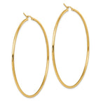 Leslie's 14k Polished 2x70mm Polished Hoop Earrings - Image 4