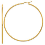 Leslie's 14k Polished 2x75mm Polished Hoop Earrings