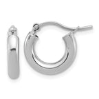 Leslie's 14k White Gold Polished 3mm Polished Hoop Earrings