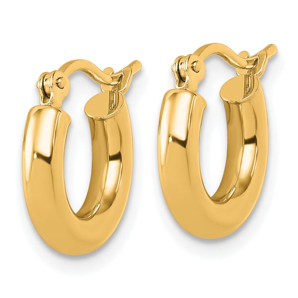 Leslie's 14k Polished 3mm Polished Hoop Earrings - Image 2