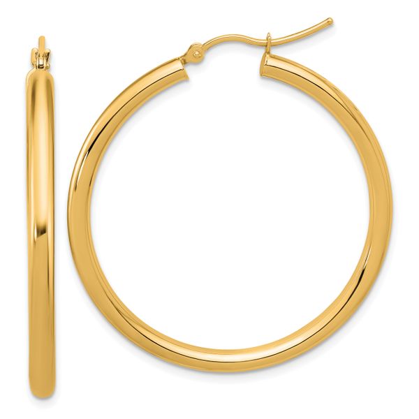 Leslie's 14k Polished 3mm Polished Hoop Earrings