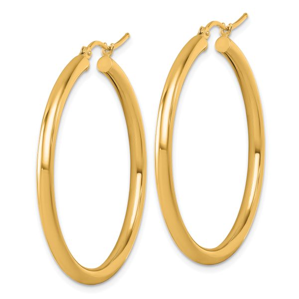 Leslie's 14k Polished 3mm Polished Hoop Earrings - Image 2