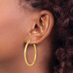 Leslie's 14k Polished 3mm Polished Hoop Earrings - Image 3