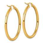 Leslie's 14k Polished 3mm Polished Hoop Earrings - Image 4