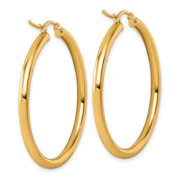 Leslie's 14k Polished 3mm Polished Hoop Earrings - Image 4