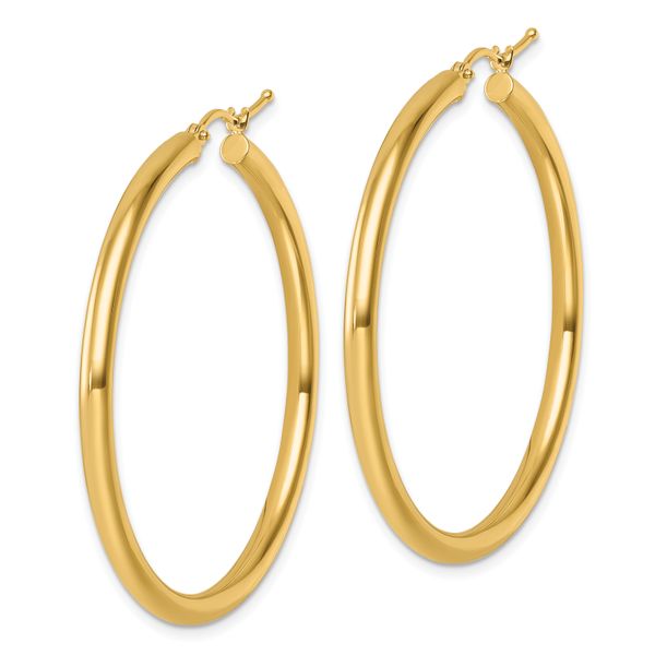 Leslie's 14k Polished 3mm Polished Hoop Earrings - Image 2