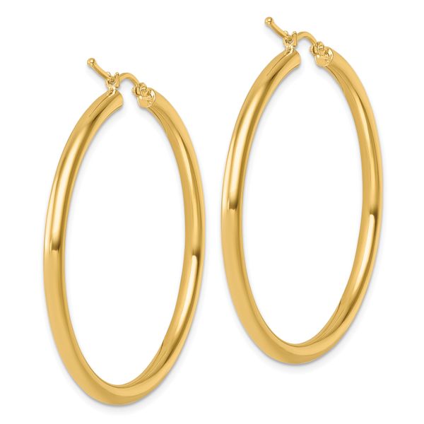 Leslie's 14k Polished 3mm Polished Hoop Earrings - Image 4