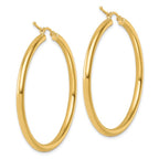 Leslie's 14k Polished 3mm Polished Hoop Earrings - Image 4