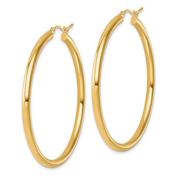 Leslie's 14k Polished 3mm Polished Hoop Earrings - Image 2