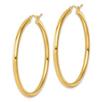 Leslie's 14k Polished 3mm Polished Hoop Earrings - Image 2