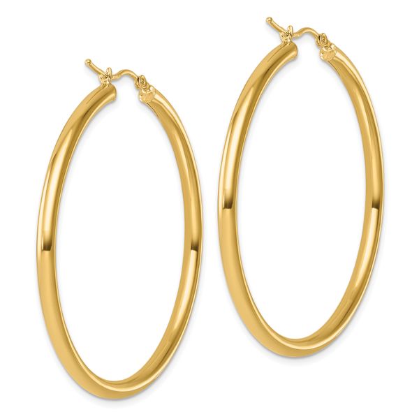 Leslie's 14k Polished 3mm Polished Hoop Earrings - Image 4