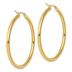 Leslie's 14k Polished 3mm Polished Hoop Earrings - Image 4