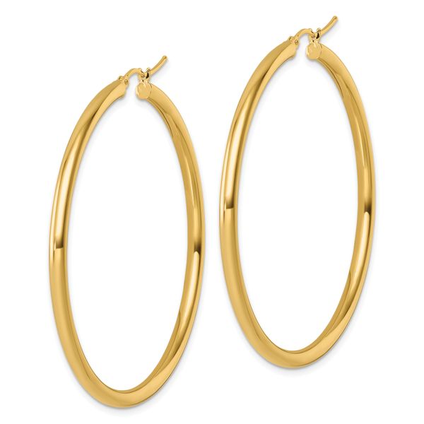 Leslie's 14k Polished 3mm Polished Hoop Earrings - Image 2